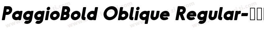 PaggioBold Oblique Regular字体转换